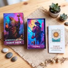 78pcs/Box Fortune Telling Cards Set, Divination Tarot Cards, Elegant Box Packaging, Comes With Instruction Booklet - Black and White - View 15