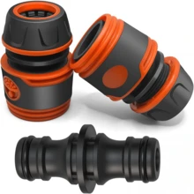 Quick Hose Extension Connector, Garden Hose Repair Kit – For Connecting 13mm (1/2 Inch) Hoses, Fast And Convenient Connection - A - View 3