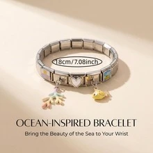 1pc Fashionable Ocean Creature Pendant Modular Bracelet For Women, Suitable For Beach Vacation And Daily Wear - Multicolor - View 4