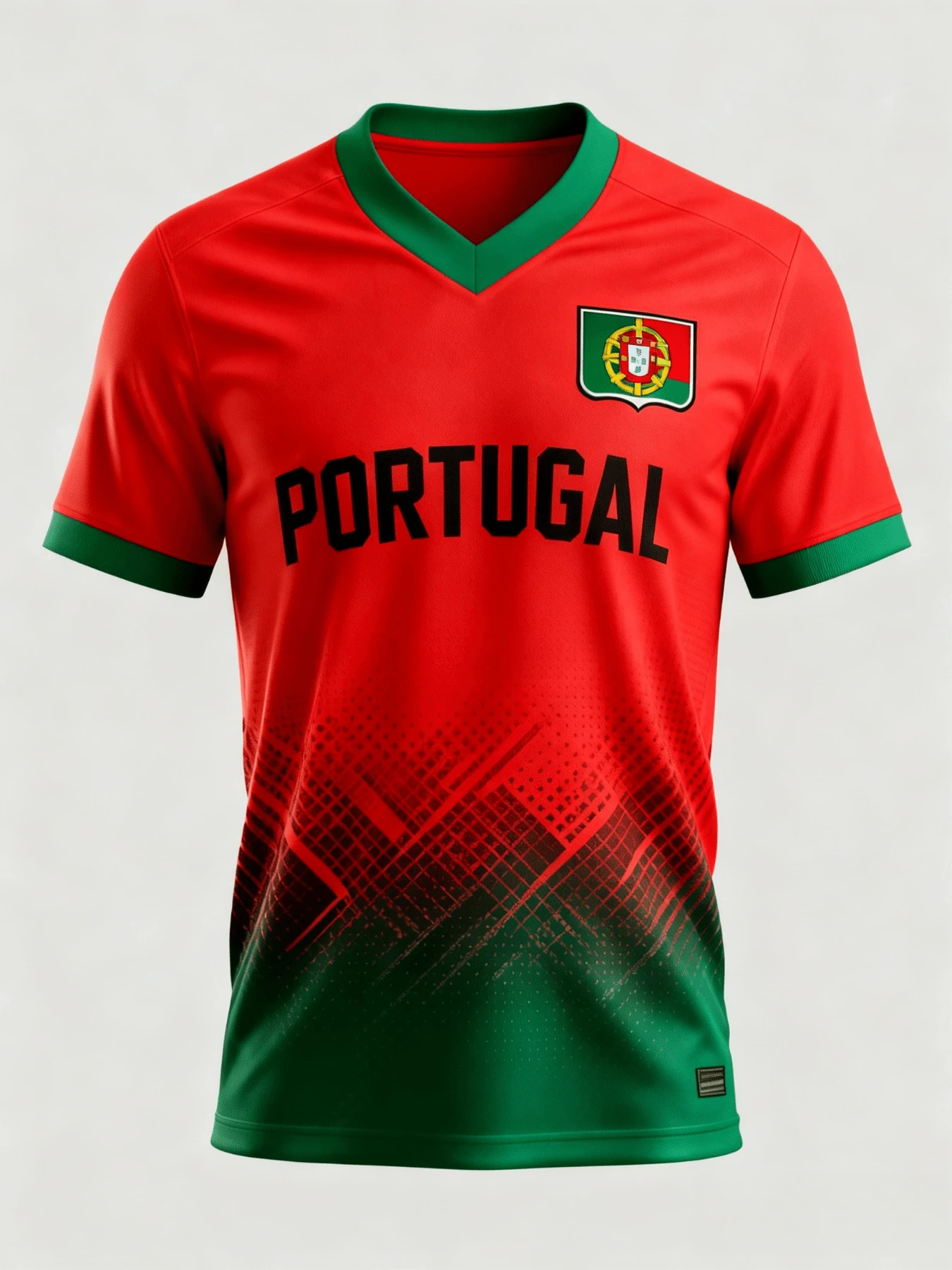 Portugal Sport Inspired Football Jersey Casual Sports Short Sleeve Jersey - 彩色 - 查看 1