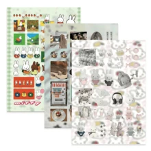 MIFFY 8pcs/Set Stiker Potong Kertas Kelinci, Stiker Scrapbooking Berkualitas Tinggi, Lucu, Kreatif, dan Populer, Tahan Air, Hadiah Tahun Baru, Hari Valentine, dan Paskah - MultiWarna - View 3