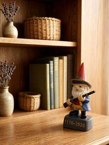 Charming Honor Guard Dwarf Resin Statue, Independence Day Collection Commemorative Decoration, Exquisite Interior Decoration, Courtyard And Home Decoration, Non Often Suitable For Room Decoration - 1PC - View 4