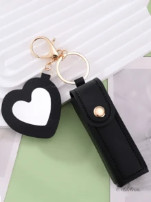 1 móc khóa hình thỏi son môi độc đáo, thiết kế hình trái tim, quà tặng quyến rũ cho bạn gái, nhân dịp kỷ niệm, ngày Valentine. - Đỏ - Xem 3