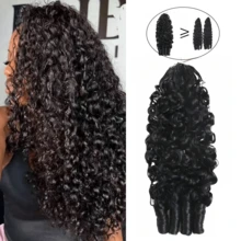 MENALUE High Quality Raw Burmese Curly Human Hair Crochet 22 Inch 120g Knotless Pre-Separated Crochet 3c4a Water Curly Holiday Festival Jerry Curly Hair Lightweight Reusable Virgin Hair Extensions For Women , Like Wedding,Makeup,Lashes, Dates, And Theme Parties And So On Pelucas De Cabello Humano Human Hair Wigs Glueless Human Hair Wig For Natural Hair Colors Of Women ,Peluca De Cabello Humano,Human Hair,Wigs Human Hair,Wig,Christmas,Stocking Stuffers,Christmas Gifts,Hair, Maquillaje,Christmas Decrotions Gifts,Hair Stuff,Hair Accerssories,Suitable For Parties, Daily Use, Schools, Birthday Banquets And Other Occasions.Human Hair Wig Kpop Demon Hunters 9am Hair Store Human Hair Bob Wig Human Hair Human Hair Weft Real Hair Extensions Clip In Hair Weft Keratin Bond Hair Weft Seamless Hair Weft Christmas Hair Holiday Hair Extensions Festive Hair Pieces Christmas Glitter Hair Xmas Hair AccessoriesHuman Hair Weft - Crimson Red Bouncy Wave.Your 2026 Beauty Glow-Up Awaits. - Tóc giả móc sợi xoăn kiểu  làm từ tóc người thật - Xem 1