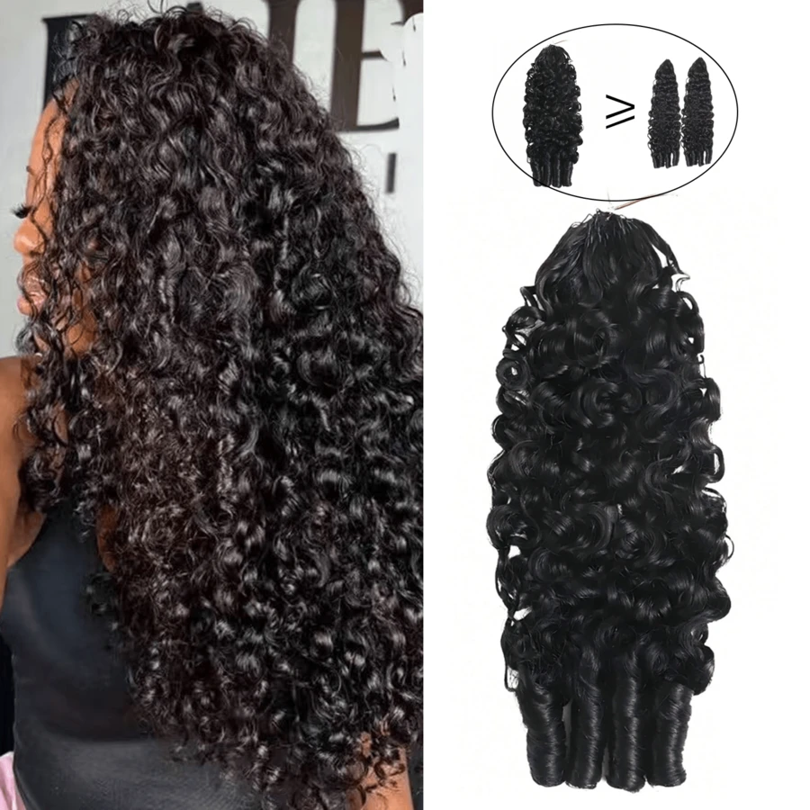 MENALUE High Quality Raw Burmese Curly Human Hair Crochet 22 Inch 120g Knotless Pre-Separated Crochet 3c4a Water Curly Holiday Festival Jerry Curly Hair Lightweight Reusable Virgin Hair Extensions For Women , Like Wedding,Makeup,Lashes, Dates, And Theme Parties And So On Pelucas De Cabello Humano Human Hair Wigs Glueless Human Hair Wig For Natural Hair Colors Of Women ,Peluca De Cabello Humano,Human Hair,Wigs Human Hair,Wig,Christmas,Stocking Stuffers,Christmas Gifts,Hair, Maquillaje,Christmas Decrotions Gifts,Hair Stuff,Hair Accerssories,Suitable For Parties, Daily Use, Schools, Birthday Banquets And Other Occasions.Human Hair Wig Kpop Demon Hunters 9am Hair Store Human Hair Bob Wig Human Hair Human Hair Weft Real Hair Extensions Clip In Hair Weft Keratin Bond Hair Weft Seamless Hair Weft Christmas Hair Holiday Hair Extensions Festive Hair Pieces Christmas Glitter Hair Xmas Hair AccessoriesHuman Hair Weft - Crimson Red Bouncy Wave.Your 2026 Beauty Glow-Up Awaits. - Tóc giả móc sợi xoăn kiểu  làm từ tóc người thật - Xem 1