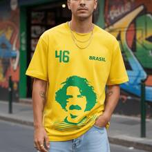Brazilian Popular Music (MPB) Classics T-Shirt, Fan Style, 100% Cotton, Premium Print - 黃色 - 貝爾基奧爾 - 查看 2