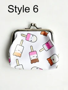 Cute Cartoon Coin Purse - Decorative Coin Pouch - Holiday Gift, Adorable Coin Bag, Dolphin Cake, Cartoon Pattern, Mini Coin Pouch, Decorative Accessory, Holiday Gift - Multicolor - View 11
