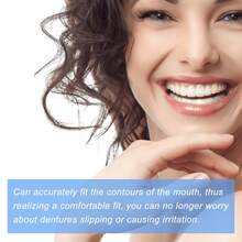 Non-Adhesive, Silicone-Filled Replacement Missing Teeth Gap Filler, Temporary Moldable Granules - White - View 3
