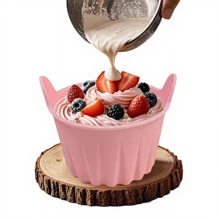 6pcs Silicone Baking Molds Cups, Non-Stick Easy Release, Multi-Functional Cooking Molds, Suitable For Air Fryer, Oven, Microwave, Can Make Cake, Pudding, Boiled Egg, Steamed Egg, Cookie, Home Holiday Dessert Decoration Molds, Kitchen Baking Decoration Molds, Heat Resistant, Reusable - Multicolor - View 4