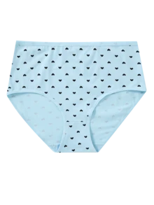 Paket 5 buah Celana Dalam Wanita Katun Motif Hati Pinggang Tinggi Ukuran Besar - MultiWarna - View 4