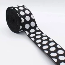 1pc 118.11ft Long, 3.8cm Wide, 1.4mm Thick Polyester Jacquard Ribbon With Polka Dot Jacquard Pattern. Thickened Style, , Suitable For Clothing, Shoes, Bags, Toys And Tents, Etc. - Type a - View 15