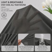 XM-Mirelitho 1PC Lightweight Sofa Slipcover Stretch Milk Silk Breathable Cool ForSummer Anti-Dirty And Non-Slip Solid Color Sofa Cover Suitable For 1/2/3/4 Seat Home/Living Room Decoration All-Inclusive Sofa Protective Cover - 深灰色 - 查看 7