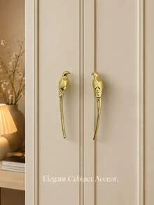 Núm tay nắm tủ bằng đồng hình chim, tay nắm ngăn kéo tráng men, tay nắm một lỗ, núm tay nắm tủ hình chim ác, 2 chiếc/cặp, tay nắm cửa tủ quần áo hình chim ác vàng sáng tạo, tay nắm cửa tủ rượu, tủ giày, tay nắm cửa ngăn kéo bằng kim loại sang trọng, tay nắm cửa tủ rượu, tủ giày, tay nắm cửa ngăn kéo. - Một cặp chim - Xem 3