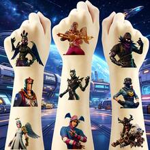 20 piezas Serie de Pegatinas Temporales, Pegatina con Patrón de Héroe de Body Completo, Accesorio de Decoración Corporal Ligero, Utilizado para Decoración de Disfraces Nocturnos, Bonito Regalo de Vacaciones para Niños & Jóvenes - Multicolor - Ver 6