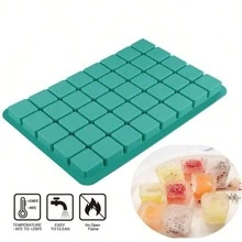 40孔方形硅胶模具，迷你方块硅胶模具，适用于制作巧克力、硬糖、冰块、软糖等。 - 彩色 - 查看 9