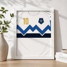 1pc Wooden Rectangular Football/Basketball Memorabilia Display Frame, Basketball/Football Jersey Display Frame, 18" 20" Double-Layer Magnetic T-Shirt Display Rack - Multicolor - View 5