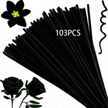 Bộ 500/300/100 que vệ sinh ống màu đen trắng, chất liệu nhung mềm mại cao cấp, thích hợp cho người mới bắt đầu làm các dự án thủ công DIY, que xoắn trang trí, lý tưởng làm quà tặng, trang trí nhà cửa, tiệc tùng, đám cưới, kỳ nghỉ hè. - Đen và trắng - Xem 12