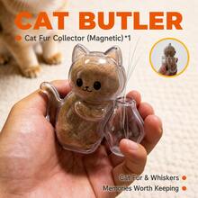 1pc Magnetic Cat Hair & Whisker Fridge Magnet, Transparent Pet Hair Collector Display, Cute Pet Memorabilia, Suitable For Hair Collection Display, Gift, Pet Store (Magnetic Part Needs Manual Installation) - Multicolor - View 4