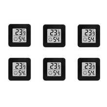 1pc/6pcs Combo Indoor Thermometer Hygrometer (Black/White) 2 Styles Digital Mini Temperature & Humidity Meter Accurate Temperature (°C/°F) And Humidity Measurement High Precision Humidity & Temperature Monitor With Display Screen, Suitable For Home, Aquarium, Car Interior Climate, Compact Temperature & Humidity Device - A - View 10