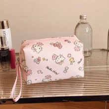 Hello Kitty 1 chiếc túi đựng mỹ phẩm cầm tay dễ thương hình hoạt hình, túi đựng đồ dùng vệ sinh cá nhân khi đi du lịch. - Xem 5