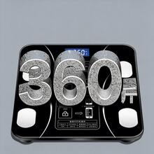 Smart Body Fat Scale With Bluetooth And App, Digital Weight And Body Composition Scale, 180kg Capacity, Tempered Glass Scale, Multifunctional For Health Monitoring - A - View 1