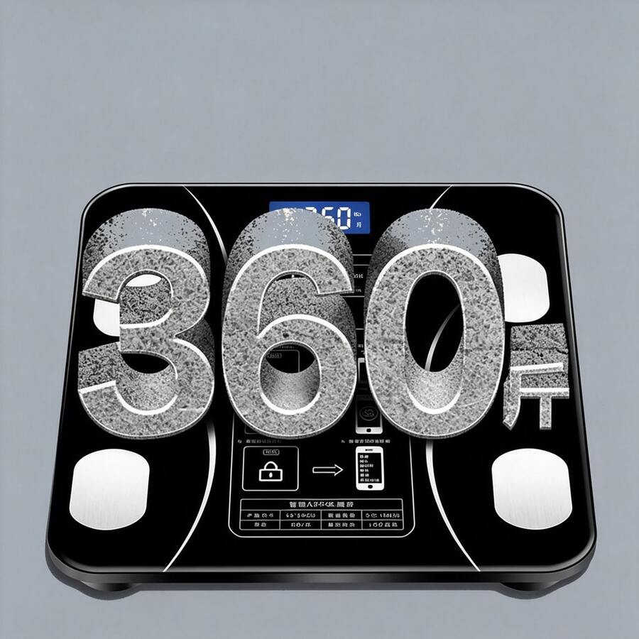 Smart Body Fat Scale With Bluetooth And App, Digital Weight And Body Composition Scale, 180kg Capacity, Tempered Glass Scale, Multifunctional For Health Monitoring - A - View 1