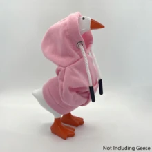 1pc 7" Desktop Goose Set, New Year Gift, Funny Porch Goose, Mini Desktop Goose Hoodie, Magnetic Goose Statue Keychain, Mini Porch Goose Clothing Rack, Home Decor, Valentine's Day Gift - Multicolor - View 13