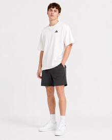 adidas BASKETBALL INTERCON T-SHIRT 休閒圓領舒適短袖T卹 男女同款 - 白色 - 查看 6