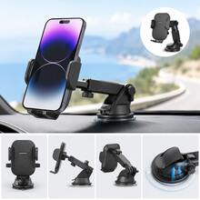 1 Giá đỡ điện thoại ô tô đa năng | Được làm từ chất liệu ABS, giá đỡ xoay được trên bảng điều khiển, tương thích với hầu hết các loại xe, độ ổn định cao và lực hút mạnh, bao gồm miếng dán dự phòng. - Giá đỡ điện thoại trên ô tô - Xem 9