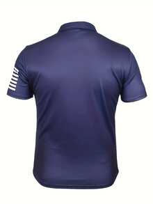 Historic 1776 And Thirteen Stars Symbolizing Freedom With Patriotic Stripes Representing Unity And Strength 3D Printed POLO Shirt For Men - 彩色 - 查看 2