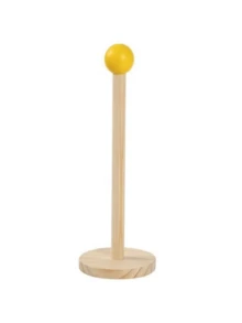 Wooden Hair Tie Organizer Rack With Yellow Lid, Cute Desktop Hair Accessory Display Stand, Space-Saving Vanity Table Storage Decor - Multicolor - View 6