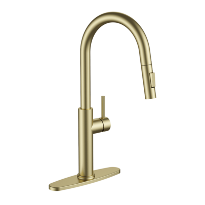 Kitchen Faucet With Pull Down Sprayer Brushed Gold