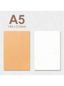Cuaderno de papel kraft A5 engrosado, cuaderno cosido retro y simple para estudiantes universitarios, adecuado para notas de clase/práctica de exámenes/diario, con cuadrículas rayadas y páginas interiores en blanco disponibles. Útiles escolares - Cuaderno de cuero - Ver 10