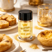 Edible Gold Glitter Dust, Decorative Metallic Shimmer Powder For Baking, 5g Fine Sparkle Pigment For Cake Decorating, Cupcakes, Fondant, Chocolate, Dessert Ornament, Drinks Styling, DIY Pastry Supplies, Perfect For Birthday, Wedding And Holiday Party Treats - Multicolor - View 4
