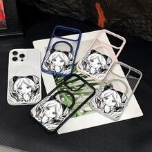マグネット式黄ばみ防止 | 高級感あふれる2in1アクリルマグネット式スマホケース！スタイリッシュで手触りも良く、実用的な保護機能とマグネット式・耐衝撃設計を融合させた、高級感あふれるケースです。 アニメキャラクターツインテール猫耳妖精の耳箸でつまむ瞳ケース  11 すまほ ケース 家族、恋人、友人、そして子供たちへのプレゼントに最適です。  16 Pro/ 13 pro/16e/14 Plus/12 Pro/12/15 Plus/17 Pro Max/11 Pro Max/16 Pro Max/14 Pro/12 Pro Max/17/16/11 Pro/15 Pro/Apple  Air/13 Pro Max/17 Pro/16 Plus/15/17e/13/14 Pro Max/15 Pro Max/14 - ブラック - チェックする 3
