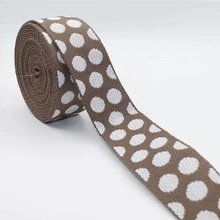 1pc 118.11ft Long, 3.8cm Wide, 1.4mm Thick Polyester Jacquard Ribbon With Polka Dot Jacquard Pattern. Thickened Style, , Suitable For Clothing, Shoes, Bags, Toys And Tents, Etc. - Type a - View 13