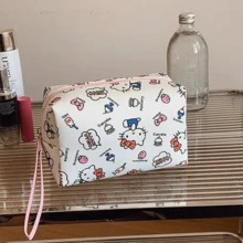 Hello Kitty 1 chiếc túi đựng mỹ phẩm cầm tay dễ thương hình hoạt hình, túi đựng đồ dùng vệ sinh cá nhân khi đi du lịch. - Xem 6