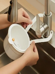 1个免提式压力沥水篮,食物残渣过滤篮,悬挂式水槽沥水篮,一键式压力沥水篮,厨房植物架,水龙头沥水篮,独立式沥水篮,厨房收纳,海绵沥水篮,抹布沥水篮,肥皂沥水篮 - 适用于厨房和浴室,厨房用品,厨房配件,厨房工具 - A - 查看 5