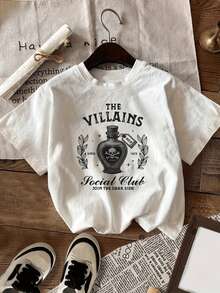 Frasco con símbolo de calavera que representa fuerza misterio y valentía invitando a explorar el lado oscuro con actitud segura y moderna camiseta de mujer casual cómoda para uso diario - Blanco - Ver 6