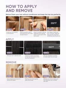 20pcs 14-22 Inch Seamless Double-Sided Tape-In Human Hair Extensions, Invisible Tape-In Hair Extensions, Straight Hair, Suitable For Party & Daily Wear - S17A/60A - View 10