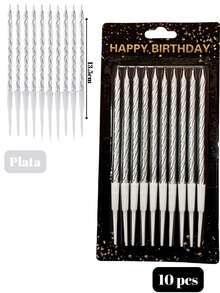 Candles - Silver 10 Pcs - View 2