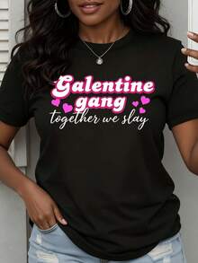 Pink Phrases And Hearts Celebrating Feminine Strength And The Bond Between Friends With Positive Energy And Pride In Every Letter. Comfortable Women's T-Shirt For Casual Occasions And Joyful Moments. - 黑色 - 查看 8