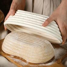 BWIC 4pcs Bread Proofing Basket Set, Round And Oval Dual Sizes Wicker Baking Tools, Willow Bread Proofing Basket Set, 9-Inch Round And 10-Inch Oval, Natural Willow Material, Linen Liner, Bread Proofing Basket, Round And Oval Proofing Wicker Basket, Baking 4pcs Set, Linen Liner Proofing Basket - White - View 4