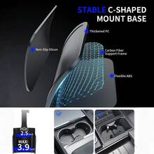 xnyocn 360°可旋轉車用杯架平板手機支架，適用4-12.9吋智慧型手機平板的通用懶人支架，可調節旋轉車載固定架，穩定防滑車內導航觀看配件 - 查看 7