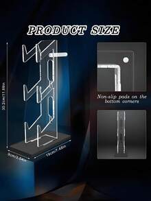 [Delivery Within 2-7 Days In The United States] Universal Multi-Layer Game Controller Stand Space-Saving 4-In-1 Desktop Organization Clear Acrylic Gaming Headset Holder For Pro Gamers And E-Sports Enthusiasts Sturdy Non-Slip Base Gamepad Display Mount For PC Desk And Gaming Room Setup Gaming Accessories Rack Storage Organizer Bracket Compatible With Most Video Game Consoles Joysticks And Earphones Perfect Gift For Boyfriends And Teens Desk Tidy Solution Heavy Duty Display Shelf - Multicolor - View 4