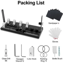 1PC Multi-Function DIY Glass Bottle Cutter Machine, Industrial Style Black Alloy Bottle Cutting Kit With Stable Rollers Scale Marking Precision Cutting Tool For Wine Beer Liquor Bottles Craft Projects Party Decorations - A - View 5