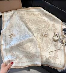 Women Bandana & Square Scarves - Champagne - View 2