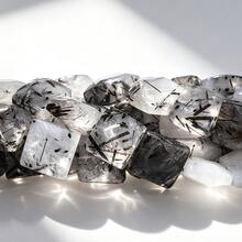 10mm AAA Natural Stone Square Black Rutilated Quartz Loose Spacer Beads For Jewelry Making DIY Bracelets Necklace Earrings Accessories For Women Gift - Beads - View 5
