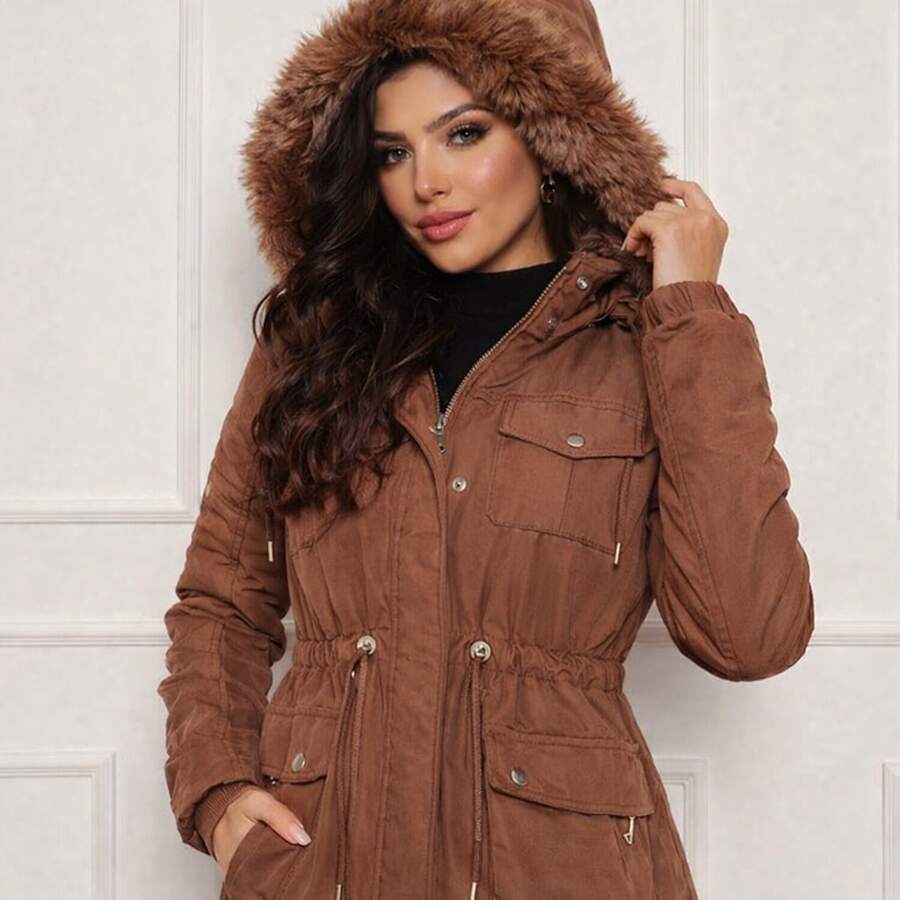 High-Quality Praka Women's Coat For Intense Cold Winters. - Óxido marrón - Ver 1