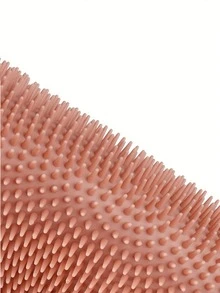 Bàn chải tắm silicon, bàn chải tẩy tế bào chết toàn thân ba ngón tay lông mềm, dụng cụ chà chân trong phòng tắm. - Nhiều màu - Xem 10